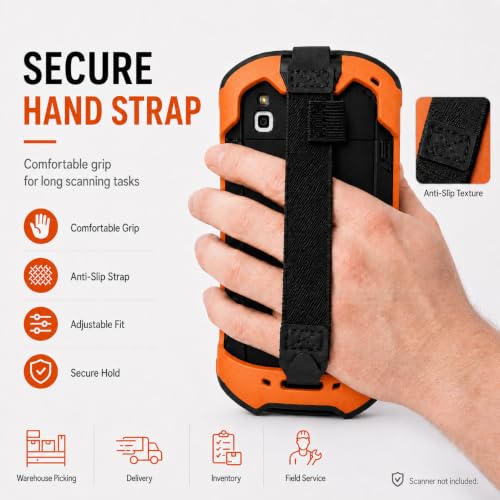 Mutelen Rugged Orange Protective Case for Zebra TC51/TC52/TC52X/TC56/TC57/TC57X/TC510K/TC520/TC520K Scanner