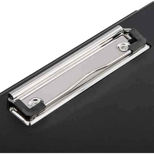 ZCZN Plastic A4 Form Storage Box Case, Clipboard Case, Bulk clipboard Set Suitable for School,Utility,Industrial Office, Medical Personnel,Black,6 Pack