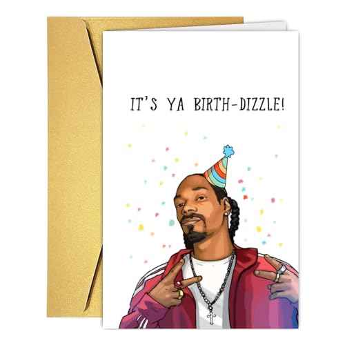 Funny Birthday Card, Happy Birthday Gift for Hip Hop Women Men, Rapper Birthday Card, Humor Birthday Decoration for Rapper Music Lover, Music Birthday Merch, Birthday Gift for Dad Mom Uncle