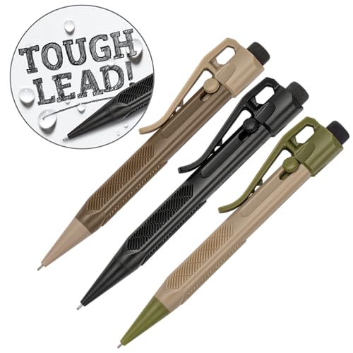 Rite in the Rain Durable Weatherproof Mini Slide-Click Mechanical Pencil, 3 Pack (No. TAC14)