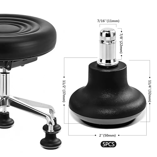 Chair Wheel Stoppers 5-Pack for Office Chairs - Bell Glide Replacement Feet