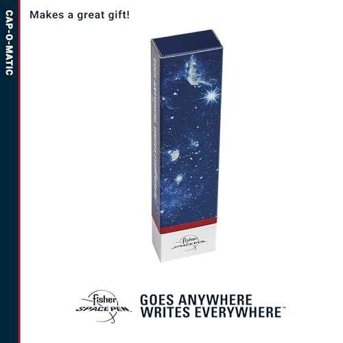 Fisher Space Pen Chrome Cap-O-Matic Space Pen, Ballpoint, Black Ink, Pocket Clip, Gift Box
