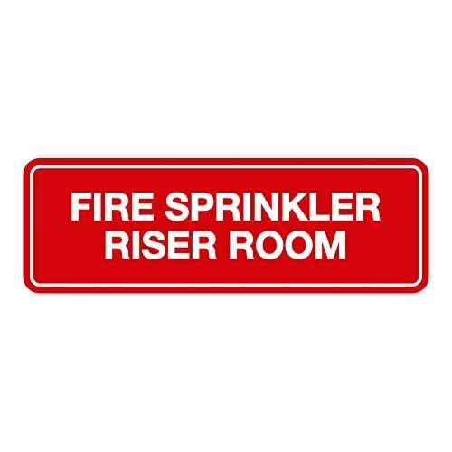 Signs ByLITA Standard Fire Sprinkler Riser Room Sign (Red) - Medium (5 Pack)