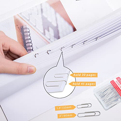 Aksiko 220pcs Paper Clips Set – Medium 1.3" & Jumbo 2" with Storage Boxes