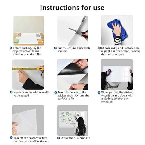 Magnetic Whiteboard Contact Paper, 24" x 39" Stick on Magnetic Dry Erase White Board Sticker on Wall, Easy to Write for Drawing, School, Office, Kitchen Fridge