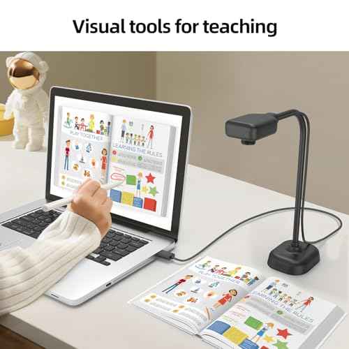 Document Camera for Teachers and Classroom, Gawervan USB Webcam/Doc Camera Built-in Mic? Mac OS, Windows, Chromebook Compatible for Live Demo, Web Conferencing, Distance Learning, Remote Teaching