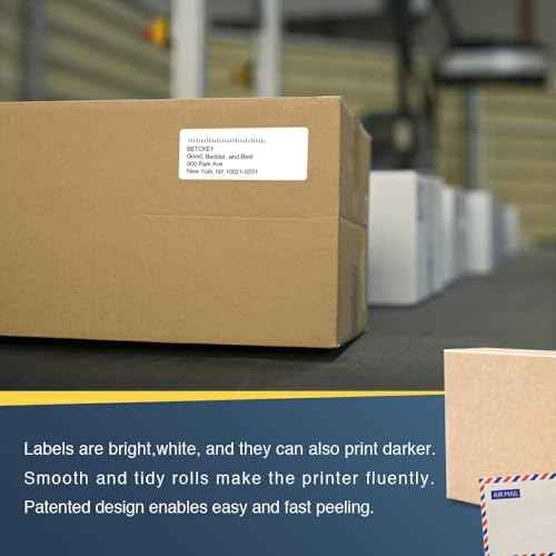 BETCKEY - Compatible Large Address Labels Replacement for Brother DK-1208 (1.4 in x 3.5 in), Use with Brother QL Label Printers [6 Rolls/2400 Labels]