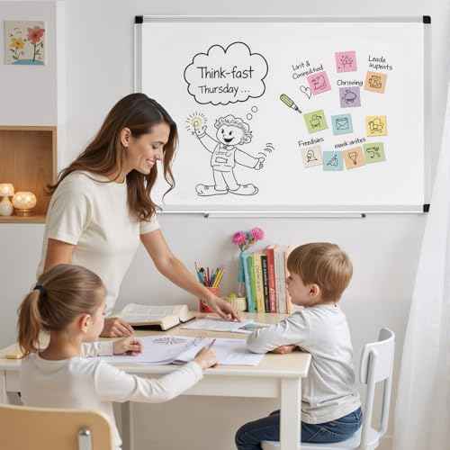 Magnetic Dry Erase Board, 36 x 24 Inch White Board for Wall, Whiteboard Kit with Eraser, Markers, Magnets & Pen Tray for Home, Office, School, Aluminum Frame