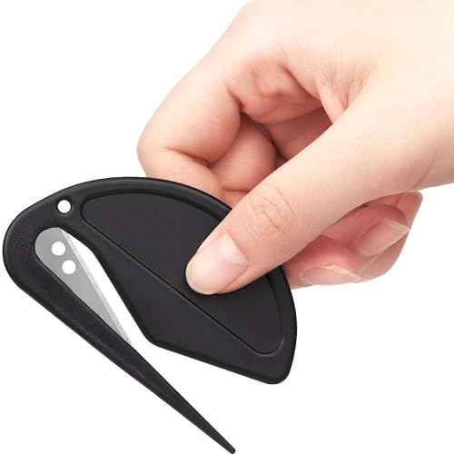Mini Letter Opener - 6 Pcs Durable Plastic Envelope Opener - Manual Envelope Slitter for Home Office and School