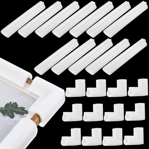 24 Pcs Foam Corner Protectors for TV Moving Mirror Shipping, White