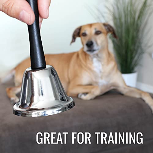 Duro-Med Call Bell with Wooden Handle - Silver & Black, Model 1