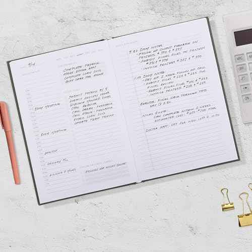Aesthetic Daily Planner And Notebook With Hourly Schedule - Modern Hardcover To do List Notepad to Easily Organize Your Work Tasks And Appointments - The Perfect Book for School & Office Supplies
