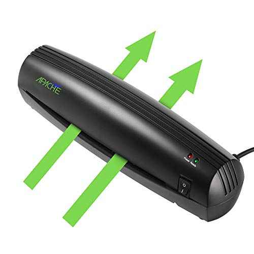 Apache AL9B 9 Inch Laminator Machine with 20 Laminating Sheets, Thermal Laminating Machine, Reliable, Anti-Jam, 8.5x11 A4 A5 A6 Compatible for Home Office School Use