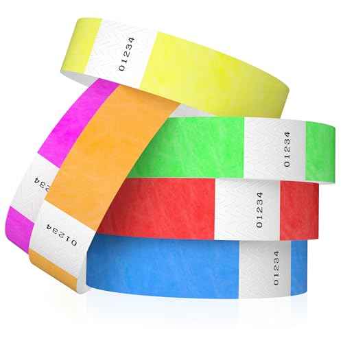 600 WristCo Tyvek Wristbands for Events, 6-Color Variety Pack ? Tamper-Proof Design Prevents Reuse ? Premium-Grade Bracelets for Hospital & Medical ID, Party, VIP Identification