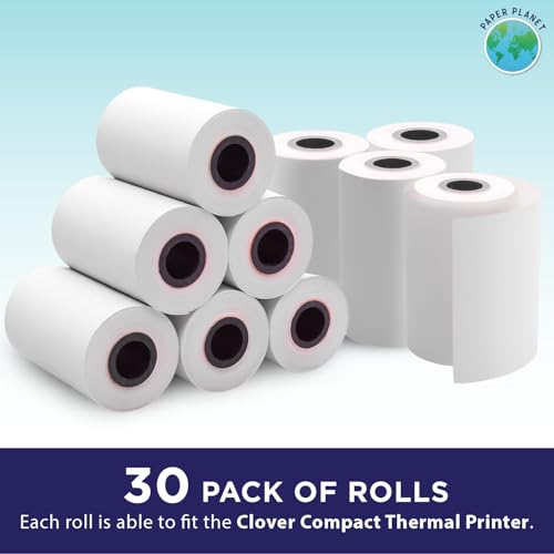 PaperPlanet Thermal Receipt Paper for Clover Compact | 30 Rolls