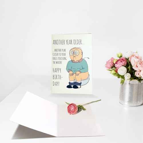 Funny Birthday Card for Men ? for him | Great Happy Bday Gift for Boyfriend, Husband, Brother, Dad, Best Friend, Son | 30th 40th 50th 60th 70th - Rude Joke Old Man Gag Humor Greeting Cards
