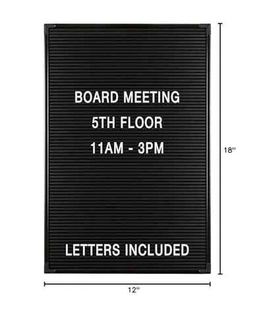 Balt Essentials Black Letter Board with Letters 12"X18" (84176)