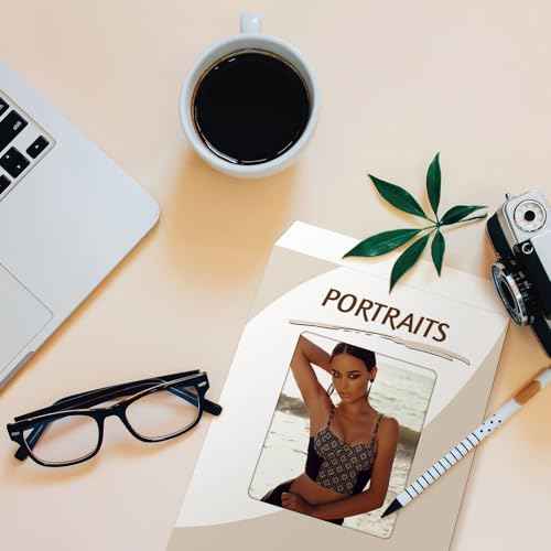 100 Pcs Photo Envelopes 8 3/4'' x 11 1/8'' Portrait Envelope with 5'' x 6'' Plastine Window for Photos Catalog Magazine Brochures Certificates Company Calendar (Minimalism)