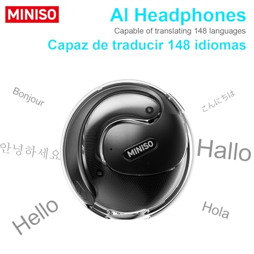 MINISO X15 Pro AI Real Time Translation Earbuds Wireless Bluetooth 5.4 OWS AI Headphones Support 148 Languages Translation Real Time Translator Earbuds Support Playing Music Phone Calls
