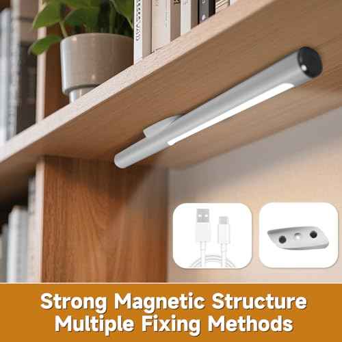 Magnetic Led Desk Lamp: 2 in 1 Reading Lamp with USB Charging Port for Home Bedroom Office Study | Dorm Desk Lamp with 3500-6500k Touch Control Dimming | 5 Brightness Levels | White