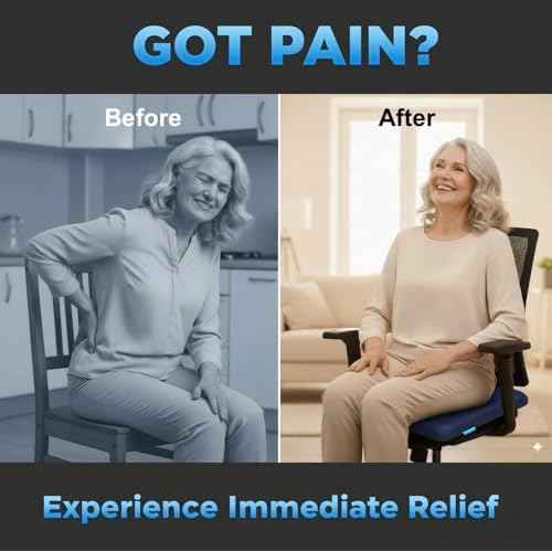 Gel Seat Cushions for Long Sitting- Extra Large & Ultra Thick(2 Inch) Orthopedic Chair Pad for Pressure Relief, Sciatica & Back Pain ? Non-Slip, Cooling, Portable for Office, Car, Truck, Wheelchair