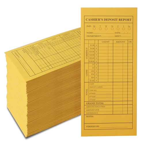 TQQBUU Classic 28lb 500 Pcs Cash Deposit Envelopes Self Seal 9.5x4 for Small Businesses