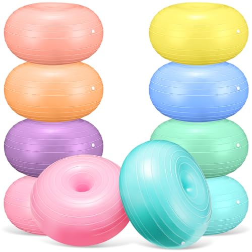 Libima 8-Pack Inflatable Donut Ball Chairs with Hand Pump for Kids Classroom