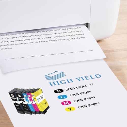 Weemay 802xl Ink Cartridge Remanufactured Replacement for Epson 802XL Ink Cartridges Combo Pack for Epson Workforce Pro WF-4720 WF-4730 WF-4734 WF-4740 EC-4020 EC-4030 Printers (5 Pack)