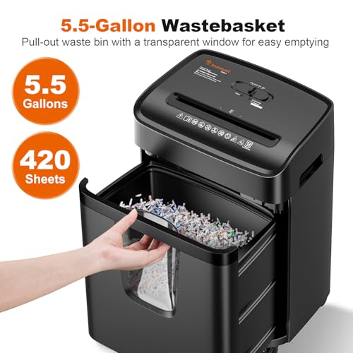 Bonsaii 12-Sheet Cross Cut Heavy Duty Paper Shredder - Black, 12CC Model