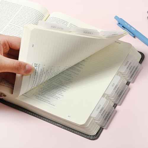 Mr. Pen- Bible Tabs, 75 Tabs, Transparent White Laminated Bible Tabs for Women and Men, Bible Tabs for Study Bible Index Tabs, Bible Labels Tabs, Mr Pen Bible Tabs for Women Study Bible