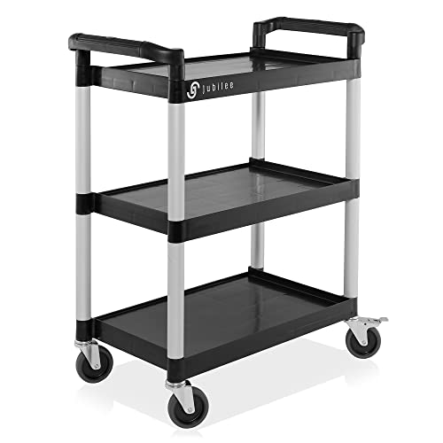 Jubilee Heavy-Duty 3-Tier Utility Service Cart with Wheels, 31.5 x 37.5