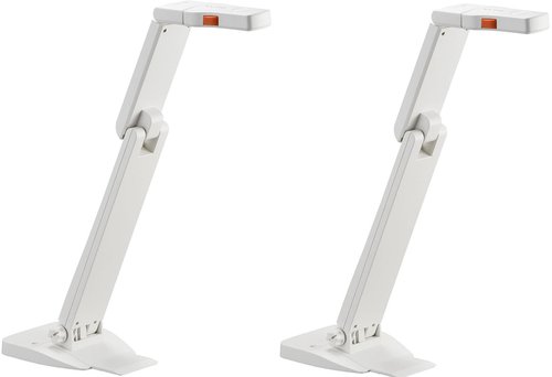 Elmo 1433 Model OX-1 Pack of 2 Visual Presenters; 1/3.2" CMOS Sensor; Captures 1080p Full HD at Up to 15fps and 720p at Up to 30fps Via USB; 14.7" x 11.1" 4:3 Imaging Area; Built-in Microphone