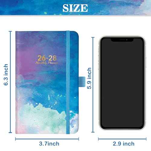 2026-2028 Pocket Calendar - 3 Year Monthly Planner from January 2026 to December 2028, Pocket Planner 2026-2028, 6.4'' x 3.8''