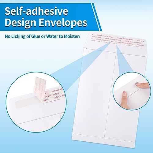 20 Pack Catalog Envelopes Self Seal, 6 x 9 Inches Catalog Mailing Envelopes,White Manila Envelopes for Mailing, Organize, Storage, Home, Office