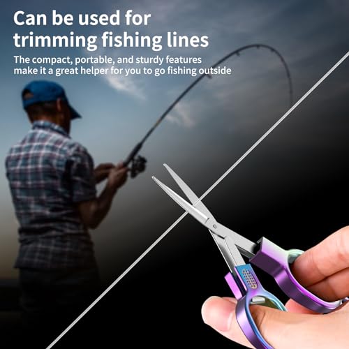 Stainless Steel Mini Folding Scissors - 2 Piece Portable Travel Scissors for Home, Office, Outdoor, Craft Use