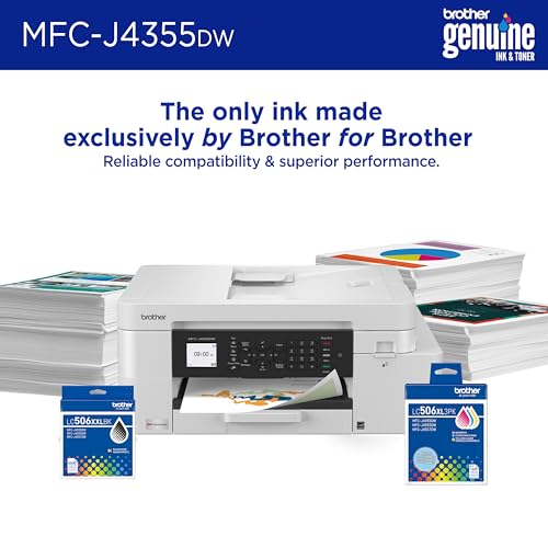Brother INKvestment J4355DW Wireless Color Inkjet All-In-One Printer - Current Model
