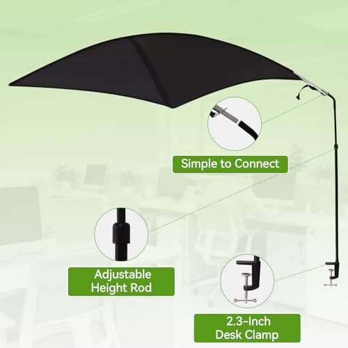 Adjustable Cubicle Shade Desk Canopy – 99% Light Blocking Privacy Screen for Partitions