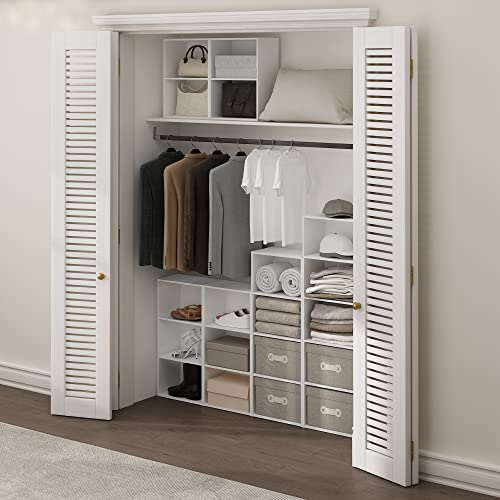 Furinno Luder 2-Tier Book Shelf White 9 x 16 x 21 Inches - Open Storage Shelves