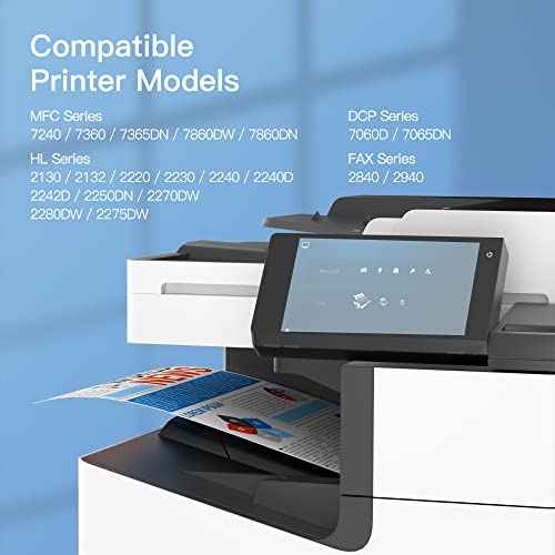 GPC Image Compatible Toner Cartridge Replacement for TN450 TN-450 TN420 to use with HL-2270DW HL-2280DW MFC-7360N MFC-7860DW HL-2240 IntelliFax 2840 Printer (4 Pack, Black)