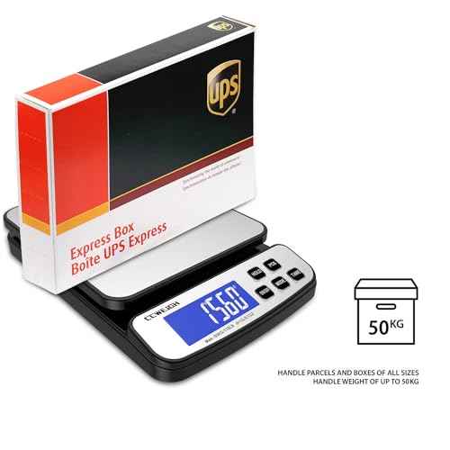 Digital Shipping Scale 110 lbs x 1g with Hold and Counting Function Mail Scale Postage Scale for Shipping Packages,Postal Scale for Warehouses, Homes, Offices, and Courier Companies
