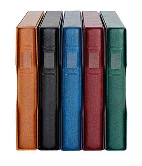 Lindner 1124 - B Set: Ringbinder REGULAR mit Kassette-blau