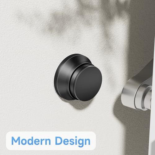 Sckeinwg Door Knob Wall Protector 1.65in Black with Spring Cushion