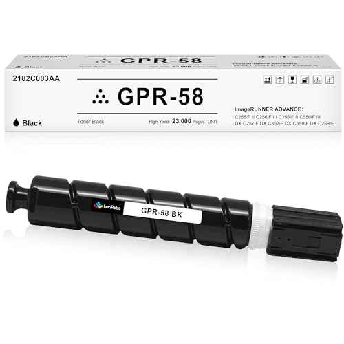 LeciRoba GPR58 2182C003AA Black Remanufactured Toner Cartridge Replacement for Canon GPR-58 for imageRUNNER Advance C256iF C356iF C257iF C357iF C259IF C359IF DX Printer (High Yield, Black, 1-Pack)