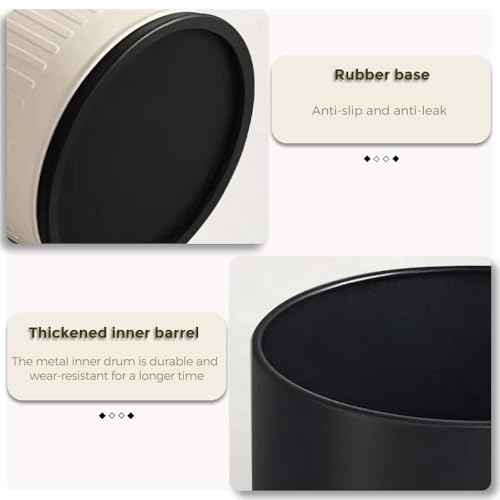 14L/3.7GAL Metal Waste Basket for Bathroom,Office Round wastrbasket,Large Office Trash can,Modern Garbage can for Bedroom,Living Room,Office,Laundry,Restaurant,Hotel