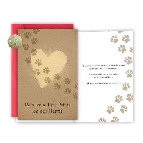 Pet Loss Sympathy Card for Dog Cat, Pet Memorial Gifts, Sympathy Gifts Loss of Dog Cat, Condolence Card for Dog Lover