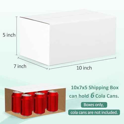 Eupako 10x7x5-Small-Shipping-Boxes-30-Pack-White-Corrugated-Box-Mailers, Cardboard Boxes for Packaging Small Business, Mailing