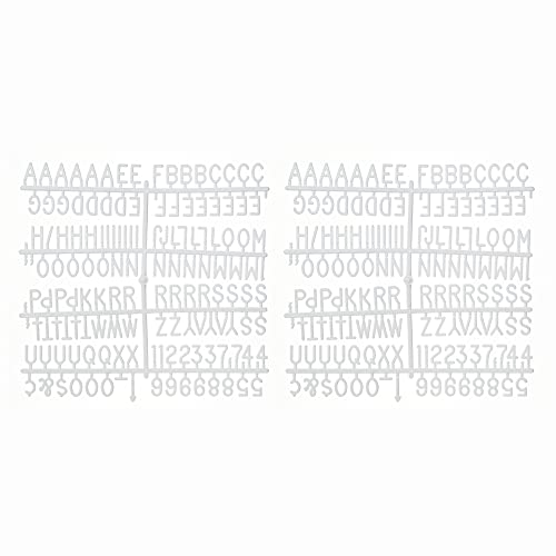 Veskaoty 3/4 Inch White Felt Letter Board Refill Kit - 294 Pcs for Messages
