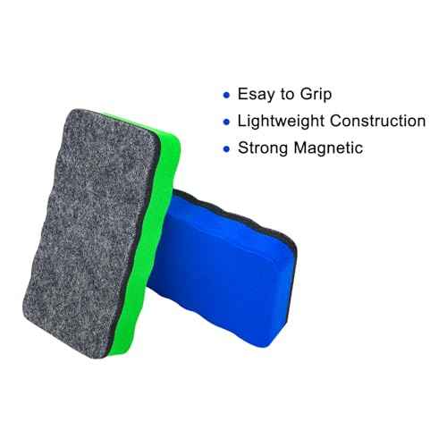 Magnetic Dry Erase Erasers, 8 Pack Whiteboard Erasers, Dry Erase Board Eraser, White Board Eraser Cleaner, 8 Colors, Office Classroom Home Supplies