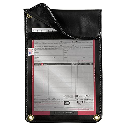 J. J. Keller Vinyl Document Holder 10.5 x 15.25 inch for Shipping & DOT Compliance