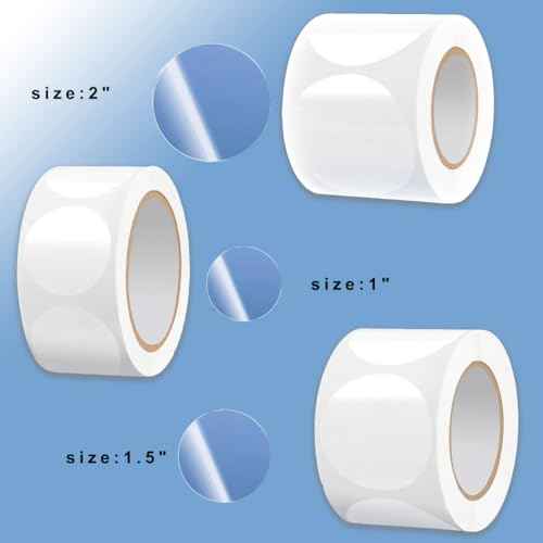1000 Pcs Clear Round Stickers, 1-in Waterproof Clear Circle Sticker Transparent Self Adhesive Envelope Seal Sticker Labels for Gift Packaging, Mail,Boxes